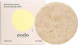 Naturalny peeling do ciala - Ondo Beauty 36.5 AHA & Shea Butter Renewing Body Wash — Zdjęcie N1