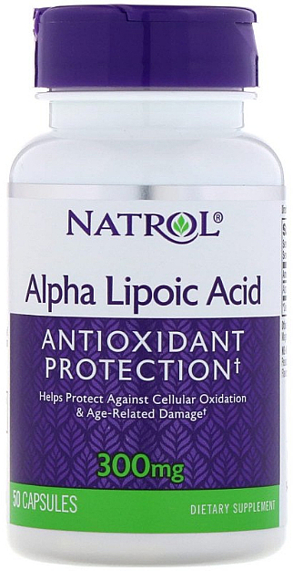 Kwas alfa liponowy w kapsułkach, 300 mg - Natrol Alpha Lipoic Acid — Zdjęcie N1