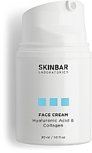 Nawilżający krem do twarzy z kwasem hialuronowym i kolagenem - SKINBAR Hyaluronic Acid & Collagen Face Cream — Zdjęcie N3