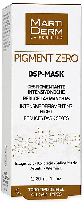 Depigmentująca maska do twarzy - MartiDerm Pigment Zero DSP-Mask Intensive Depigmenting Night — Zdjęcie N1
