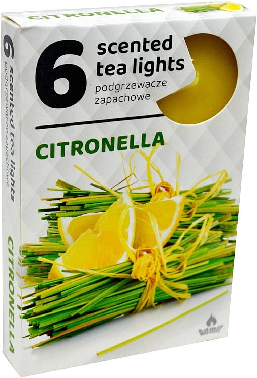 Świece zapachowe Citronella, 6 szt. - Admit Scented Tea Light Citronella — Zdjęcie N1