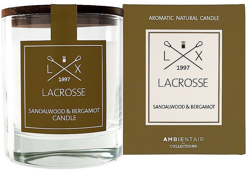 Świeca zapachowa - Ambientair Lacrosse Sandalwood & Bergamot Candle — Zdjęcie N1