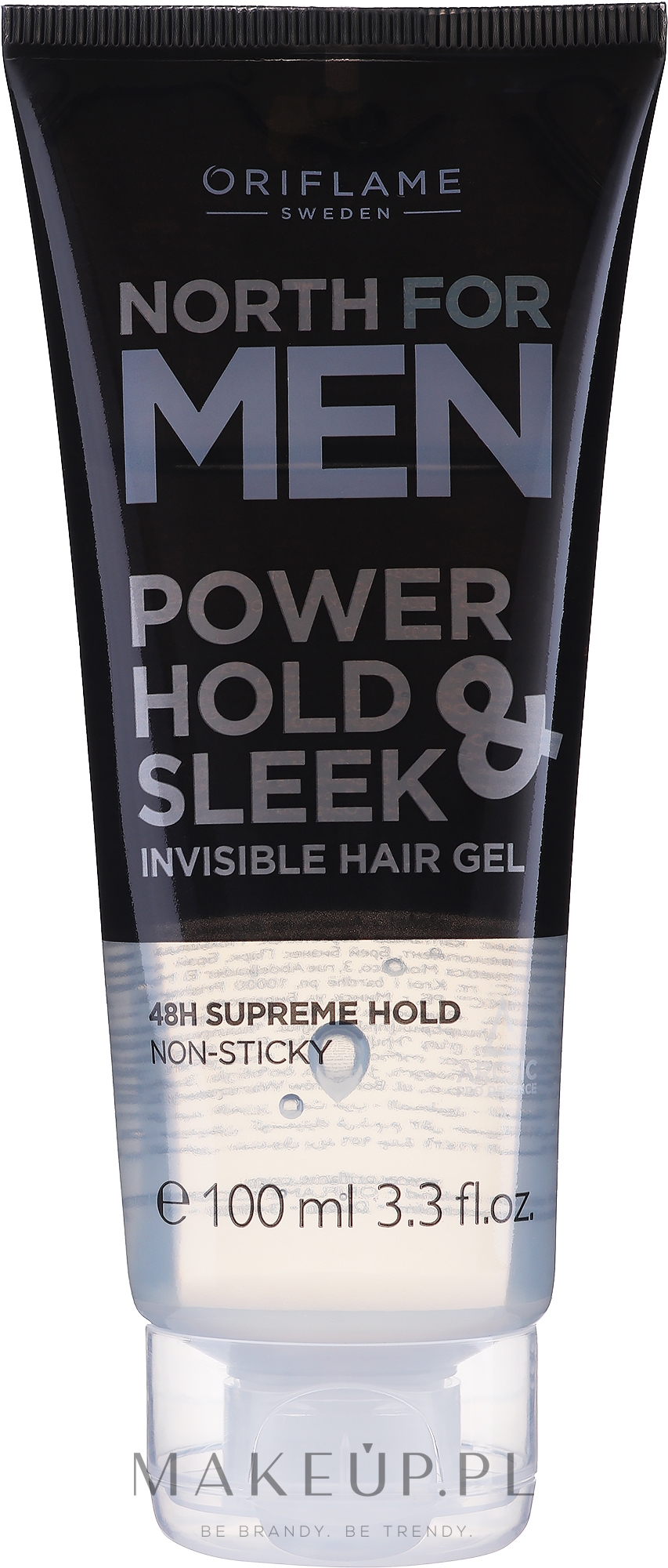 Niewidoczny żel do stylizacji włosów dla mężczyzn - Oriflame North For Men Power Hold & Sleek Invisible Hair Gel — Zdjęcie 100 ml