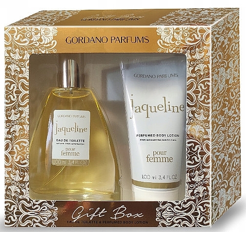 Gordano Parfums Jaqueline - Zestaw (edt 100 ml + b/lot 100 ml) — Zdjęcie N1