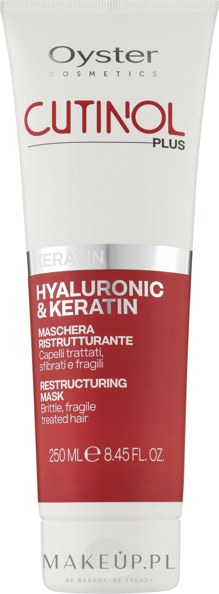 Maska do włosów łamliwych i osłabionych - Oyster Cutinol Plus Keratin Restructuring Mask — Zdjęcie 250 ml