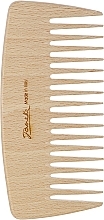 Grzebień do włosów LG362N, 13,8 x 6,5 cm, drewno bukowe - Janeke Beech Wide-Teeth Styling Comb — Zdjęcie N1