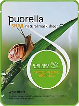 Maska do twarzy w płachcie ze śluzem ślimaka - Puorella Snail Natural Mask Sheet — Zdjęcie N1