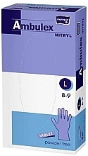 Kup Rękawice nitrylowe, bezpudrowe, fioletowe, rozmiar L, 100 sztuk - Matopat Ambulex