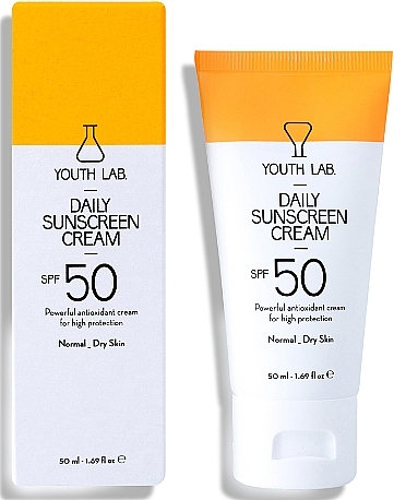 Krem przeciwsłoneczny do cery normalnej i suchej SPF 50 - Youth Lab. Daily Sunscreen Cream SPF 50 — Zdjęcie N1