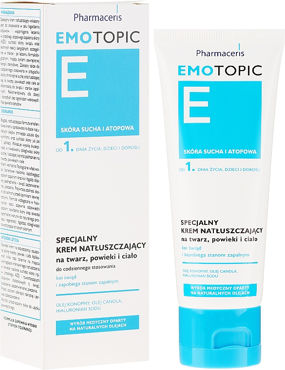 Specjalny krem natłuszczający na twarz, powieki i ciało - Pharmaceris E Emotopic Special Cream — Zdjęcie N1