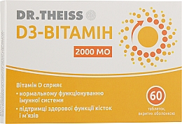 Suplement diety Witamina D3 2000 MO, kapsułki - Dr.Theiss — Zdjęcie N1