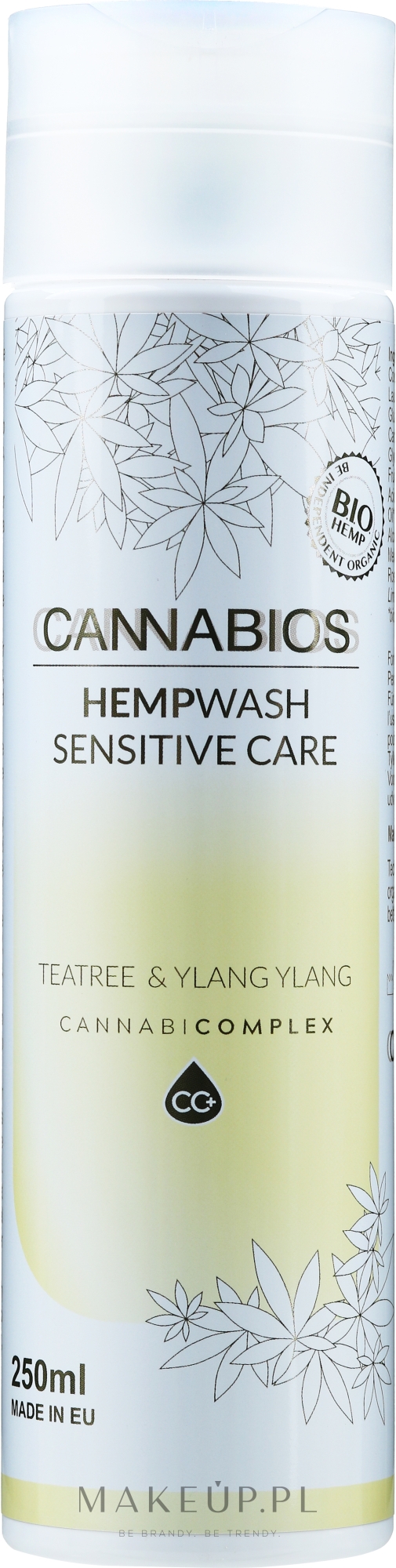 Konopny żel pod prysznic z olejkiem z drzewa herbacianego i ylang ylang - Cannabios Hemp Wash Sensitive Care — Zdjęcie 250 ml