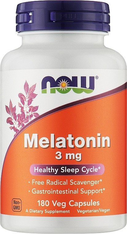 Melatonina na zdrowy sen, 3 mg - Now Foods Melatonin