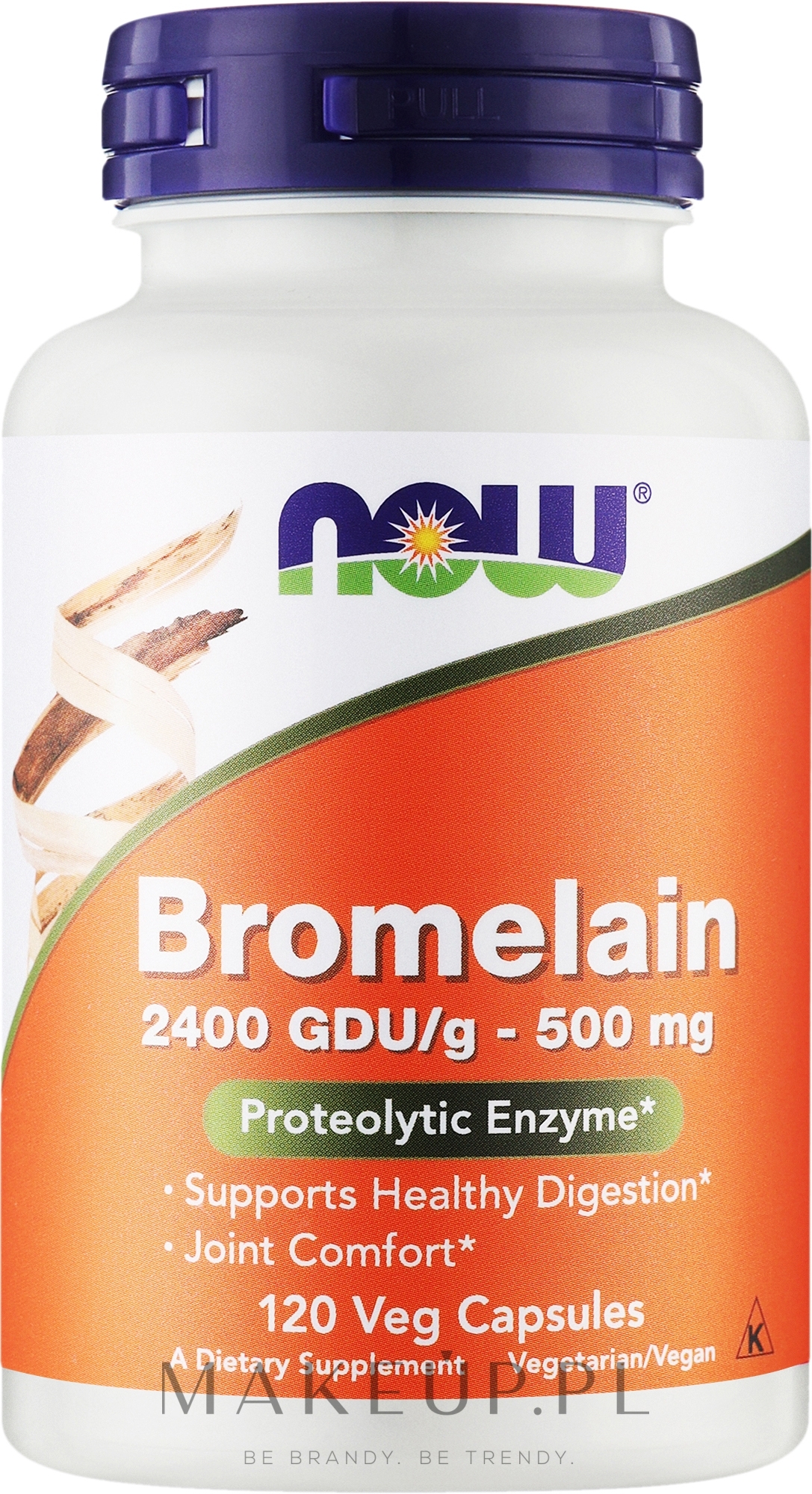 Suplement diety Bromelaina, 500mg - Now Foods Bromelain — Zdjęcie 120 szt.