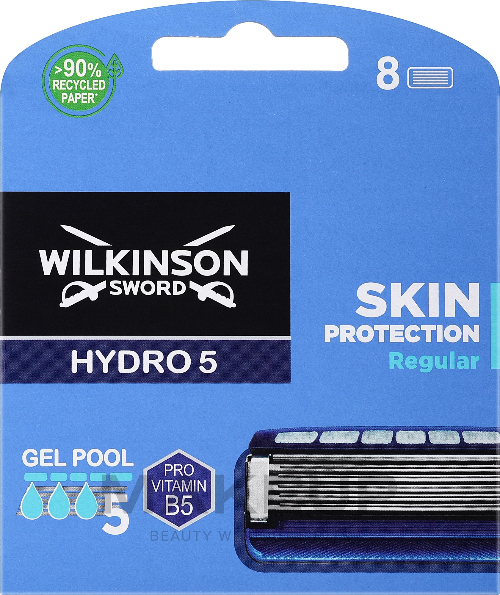 Zestaw wymiennych ostrzy, 8 sztuk. - Wilkinson Sword Hydro 5 Skin Protection Regular — Zdjęcie 8 szt.