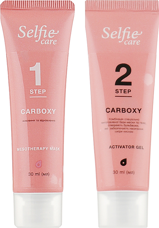 Zestaw do karboksyterapii - Selfie Care Carboxy Mesotherapy (f/mask/30ml + act/30ml) — Zdjęcie N2