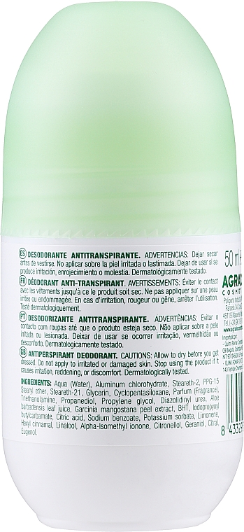 Dezodorant w kulce z aloesem - Agrado Aloe Vera Deodorant Roll On — Zdjęcie N2