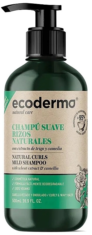 Szampon do włosów kręconych - Ecoderma Natural Curls Mild Shampoo — Zdjęcie N1