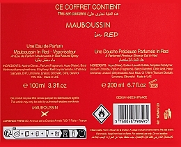 Mauboussin In Red - Zestaw (edp/100ml + sh/gel/200ml) — Zdjęcie N3