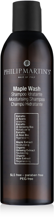 Nawilżający szampon do włosów suchych - Philip Martin's Maple Wash Hydrating Shampoo