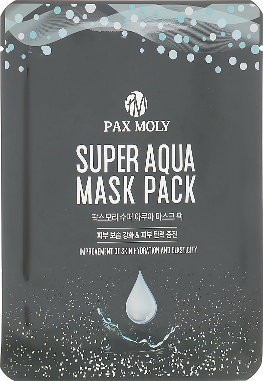 Supernawilżająca maseczka w płachcie do twarzy - Pax Moly Super Aqua Mask Pack — Zdjęcie N1