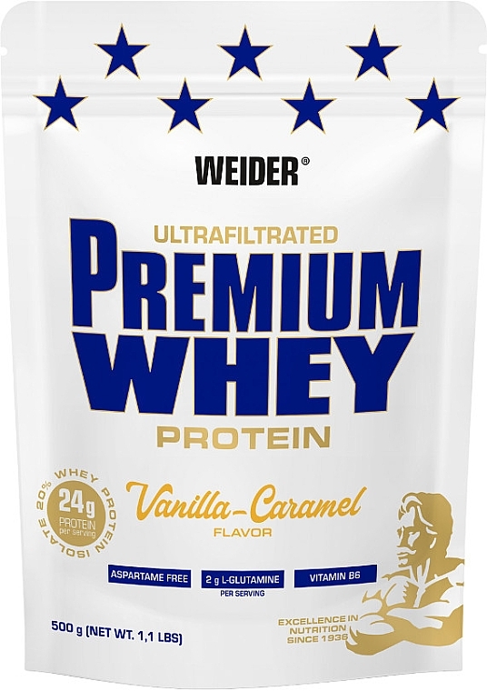 Białko - Weider Premium Whey Protein Vanilla-Caramel — Zdjęcie N2