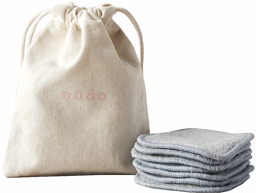 Zestaw - Nudo Nature Made Skin Essentials (sh/sponge + f/sponge + bag + pads 7pcs) — Zdjęcie N2