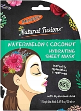 Kup Nawilżająca maseczka do twarzy na tkaninie - Palmer's Natural Fusions Watermelon & Coconut Hydrating Sheet Mask