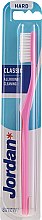 Twarda szczoteczka do zębów, różowa - Jordan Classic Hard Toothbrush — Zdjęcie N1