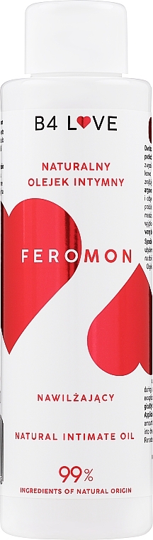 Naturalny nawilżający olejek intymny Feromon - 4Organic B4Love Feromon Natural Intimate Oil — Zdjęcie N1