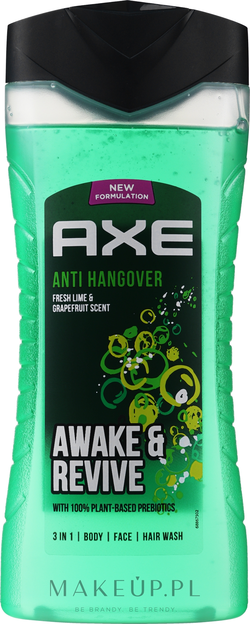 Żel pod prysznic 3 w 1 dla mężczyzn - Axe Anti-Hangover Shower Gel 3in1 — Zdjęcie 400 ml
