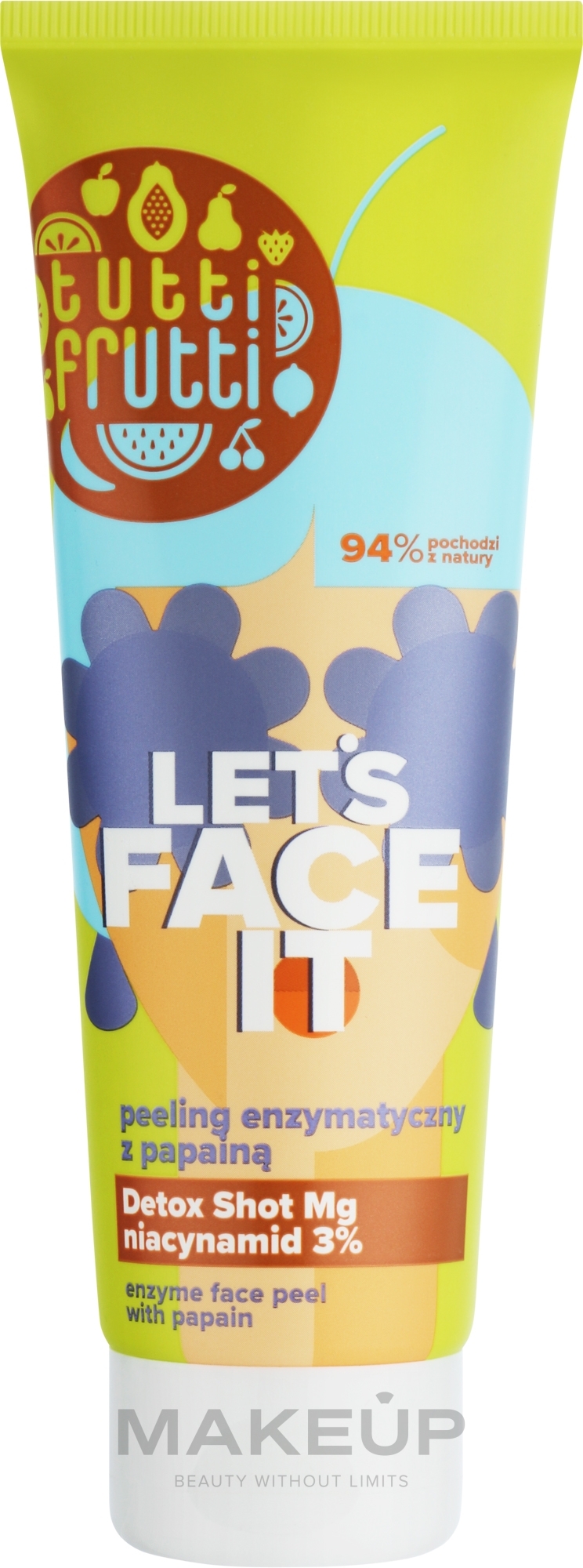 Peeling enzymatyczny z papainą - Farmona Tutti Frutti Let`s Face It Enzyme Face Feel — Zdjęcie 100 ml