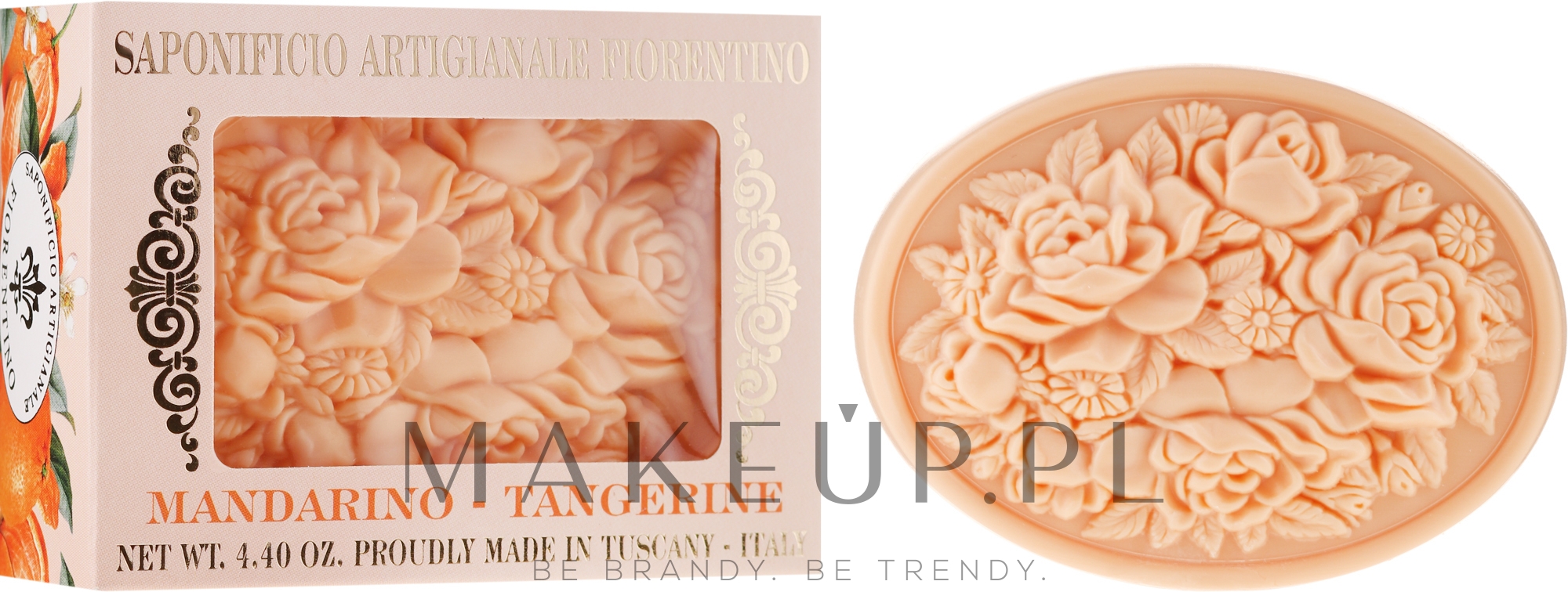 Roślinne mydło w kostce Mandarynka - Saponificio Artigianale Fiorentino Botticelli Mandarin Soap — Zdjęcie 125 g