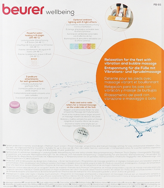 Wanna do hydromasażu stóp FB 65 - Beurer — Zdjęcie N2