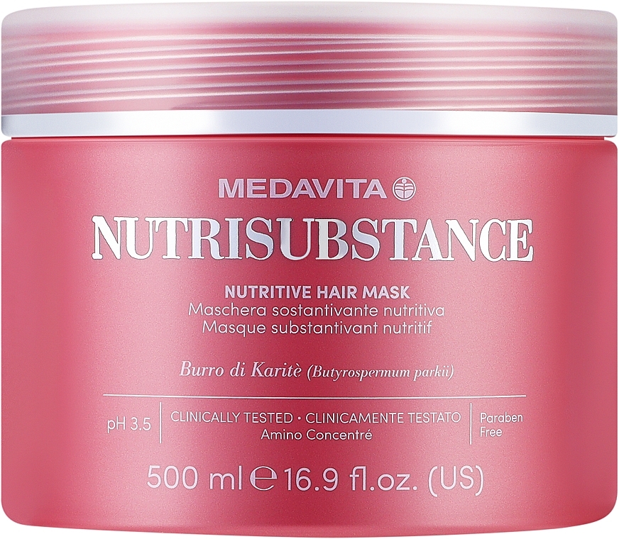 Odżywczo-nawilżająca maska ​​do włosów suchych - Medavita Nutrisubstance Nutritive Hair Mask — Zdjęcie N3