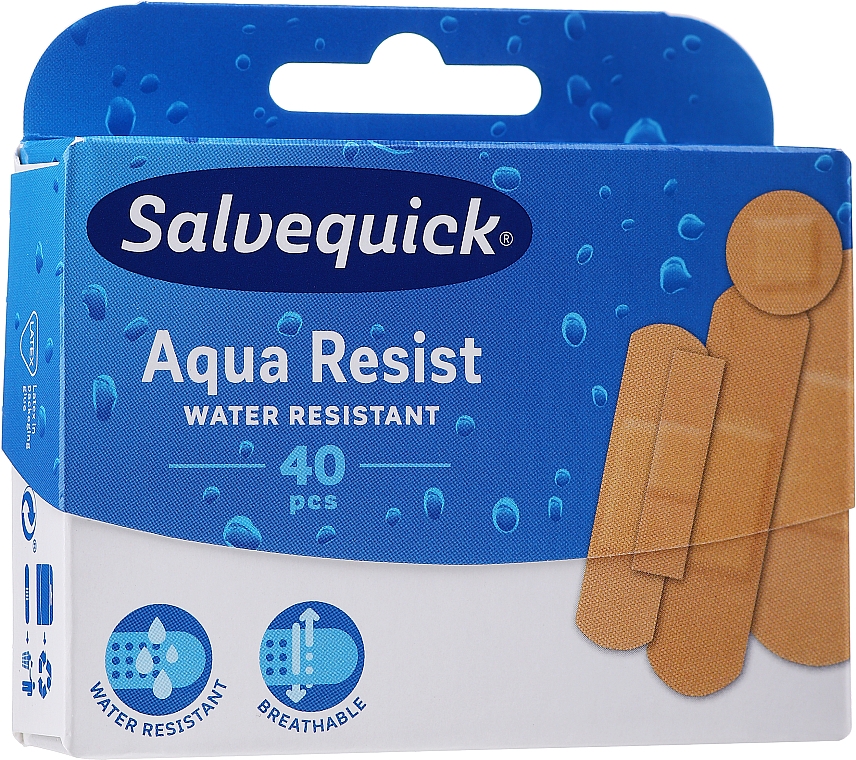 Wodoodporne plastry - Salvequick Aqua Resist — Zdjęcie N2