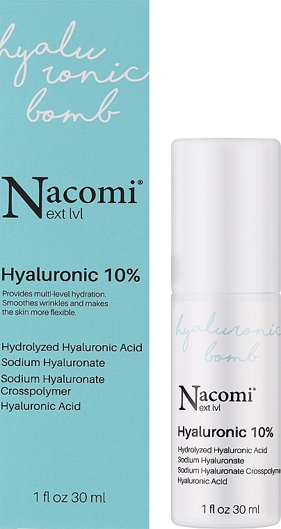 PRZECENA! Serum do twarzy z kwasem hialuronowym 10% - Nacomi Next Level Hyaluronic 10% * — Zdjęcie N2