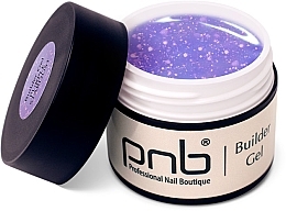 Żel do modelowania, fioletowy - PNB UV/LED Builder Gel Purple Stardust — Zdjęcie N1