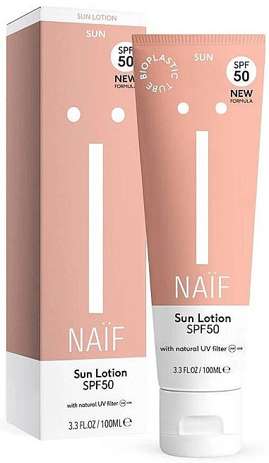 Balsam do ciała z filtrem przeciwsłonecznym - Naif Sun Lotion SPF50 — Zdjęcie N1