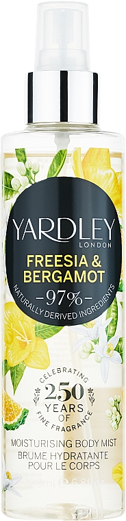 Yardley Freesia & Bergamot - Perfumowana mgiełka do ciała — Zdjęcie N1