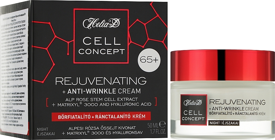 Przeciwzmarszczkowy krem do twarzy na noc, 65+ - Helia-D Cell Concept Cream — Zdjęcie N6