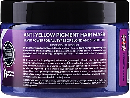Maska do włosów - Ronney Professional Anti-Yellow Pigment Silver Power Mask — Zdjęcie N2