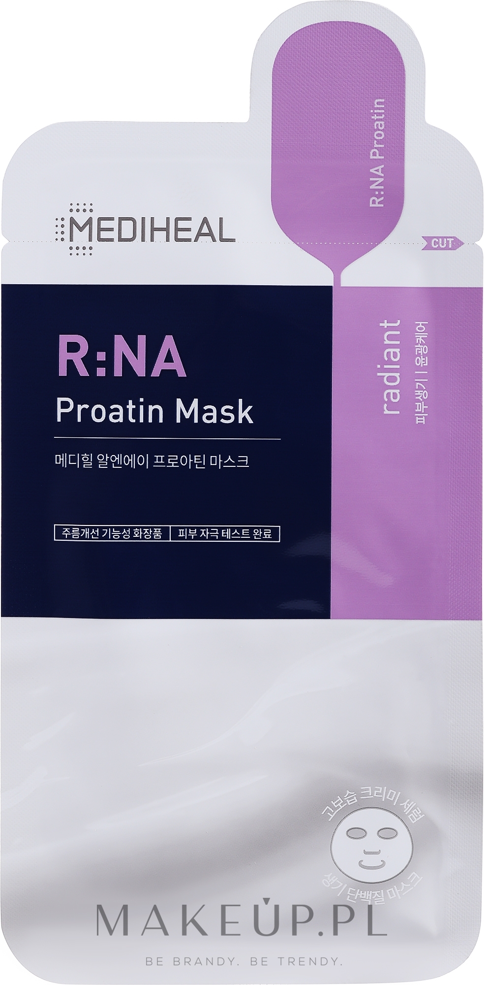 Wybielająca maska do twarzy z aminokwasami - Mediheal R:NA Whitening Proatin Mask — Zdjęcie 25 ml