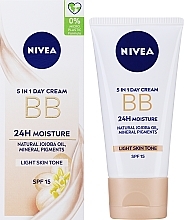 NIVEA 5in1 BB Day Cream 24H Moisture SPF15 - Krem BB — Zdjęcie N1