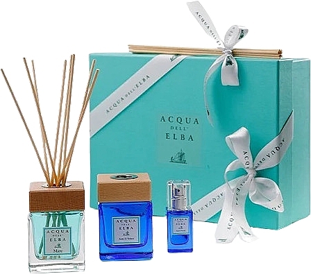 Zestaw - Acqua Dell'Elba Home Fragrances Mare & Notte D'estate (diffuser/2x100ml + room/spray/15ml) — Zdjęcie N1