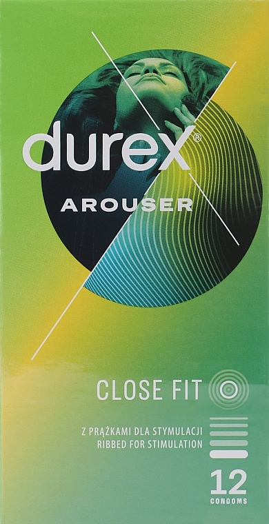 Prezerwatywy prążkowane, 12 szt. - Durex Arouser — Zdjęcie N1