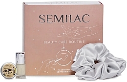 Kup Zestaw - Semilac Beauty Care Routine Kit (nail/cond/25ml + nail/oil/12g + hair band)