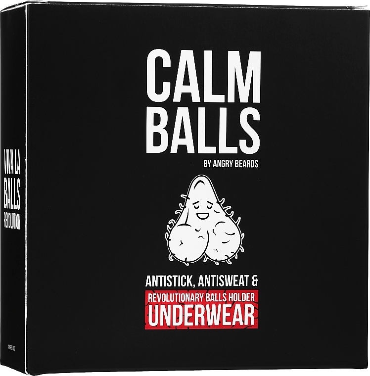 PRZECENA! Zestaw dla mężczyzn - Angry Beards Calm Balls (b/cr 150 ml + deo 150 ml + boxers L 1 pc) * — Zdjęcie N1