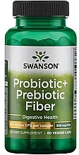 Suplement diety Probiotyk , 60 szt - Swanson Probiotic + Prebiotic Fiber — Zdjęcie N1