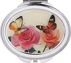 Lusterko kosmetyczne, Motyle, 85451, motyl i róża - Top Choice — Zdjęcie N1